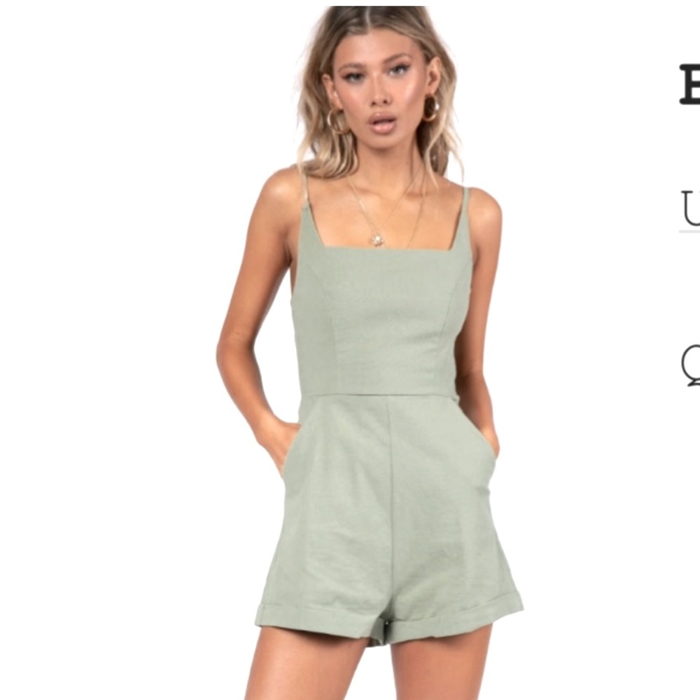 Princess Polly Light Green Romper